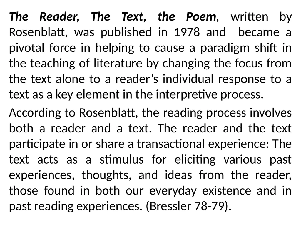READER-RESPONSE CRITICISM Literary and Critical - slide 21 of 85