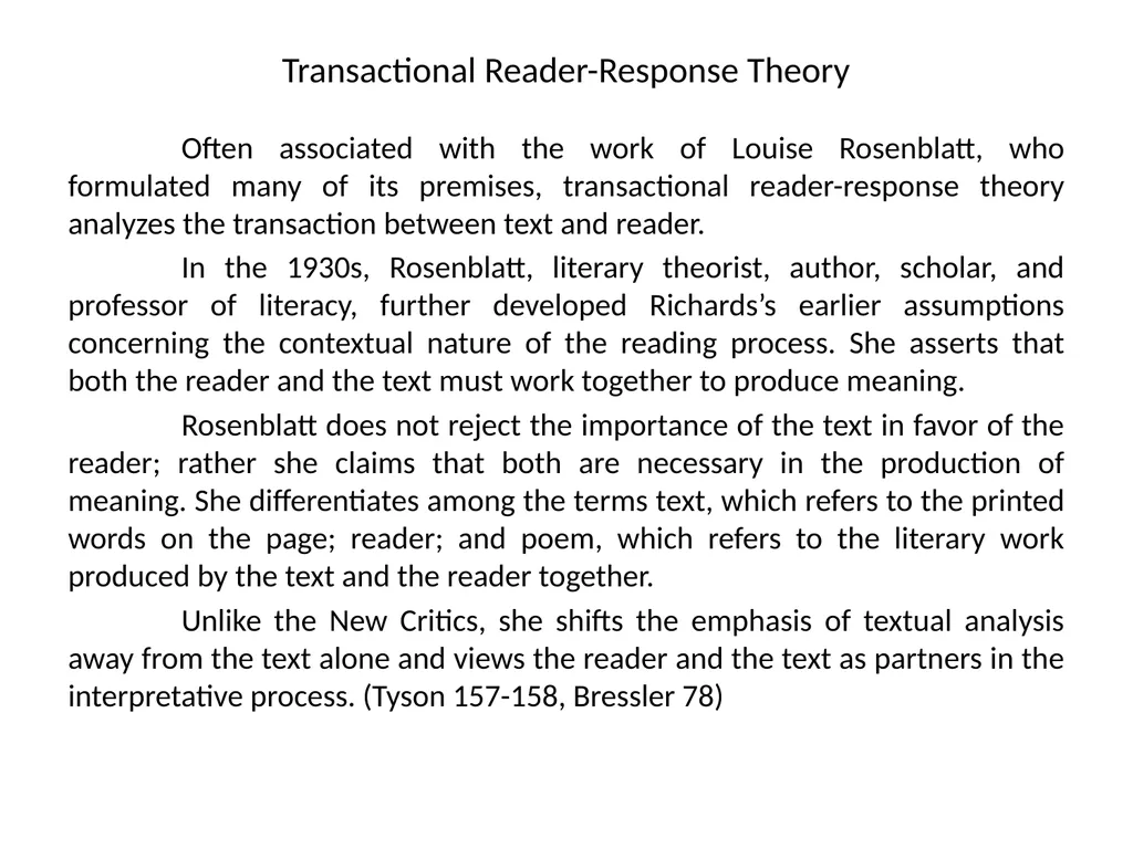 READER-RESPONSE CRITICISM Literary and Critical - slide 18 of 85