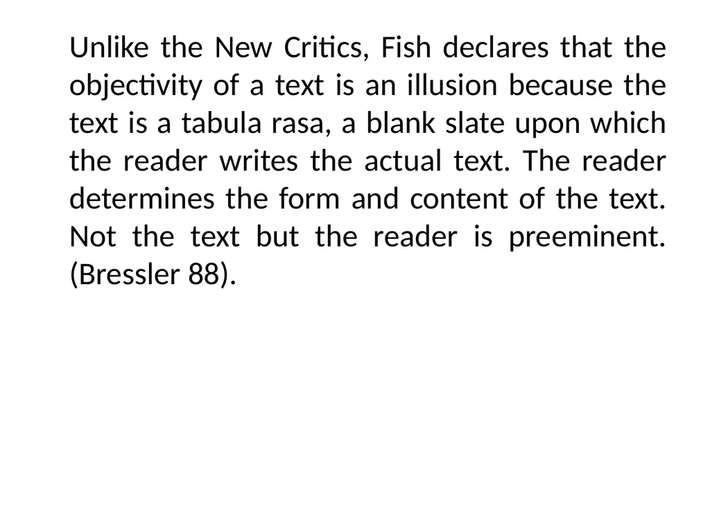 READER-RESPONSE CRITICISM Literary and Critical - slide 56 of 85