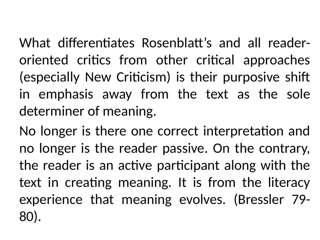 READER-RESPONSE CRITICISM Literary and Critical - slide 27 of 85