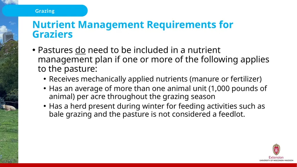 Nutrient Management for Grazing/Pastures On the - slide 3 of 25