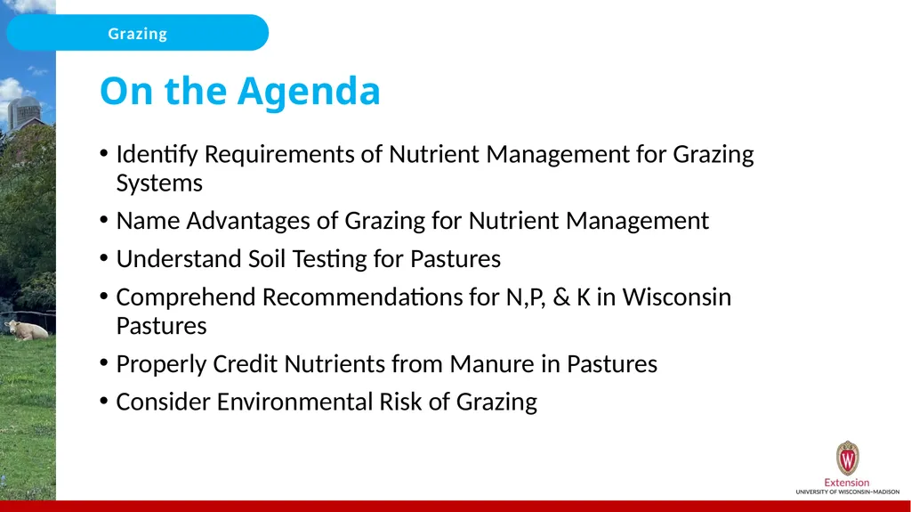 Nutrient Management for Grazing/Pastures On the - slide 2 of 25