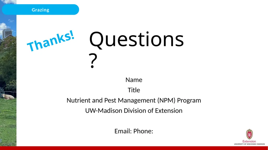 Nutrient Management for Grazing/Pastures On the - slide 25 of 25