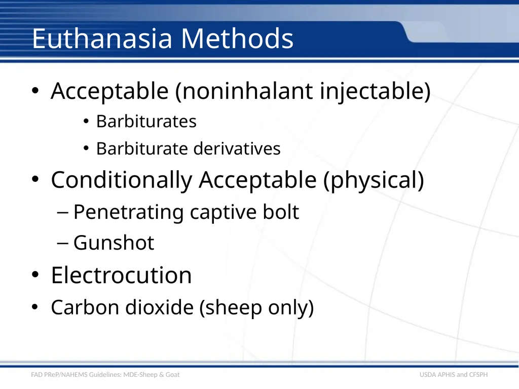 Mass Depopulation & Euthanasia Sheep & Goat - slide 5 of 15