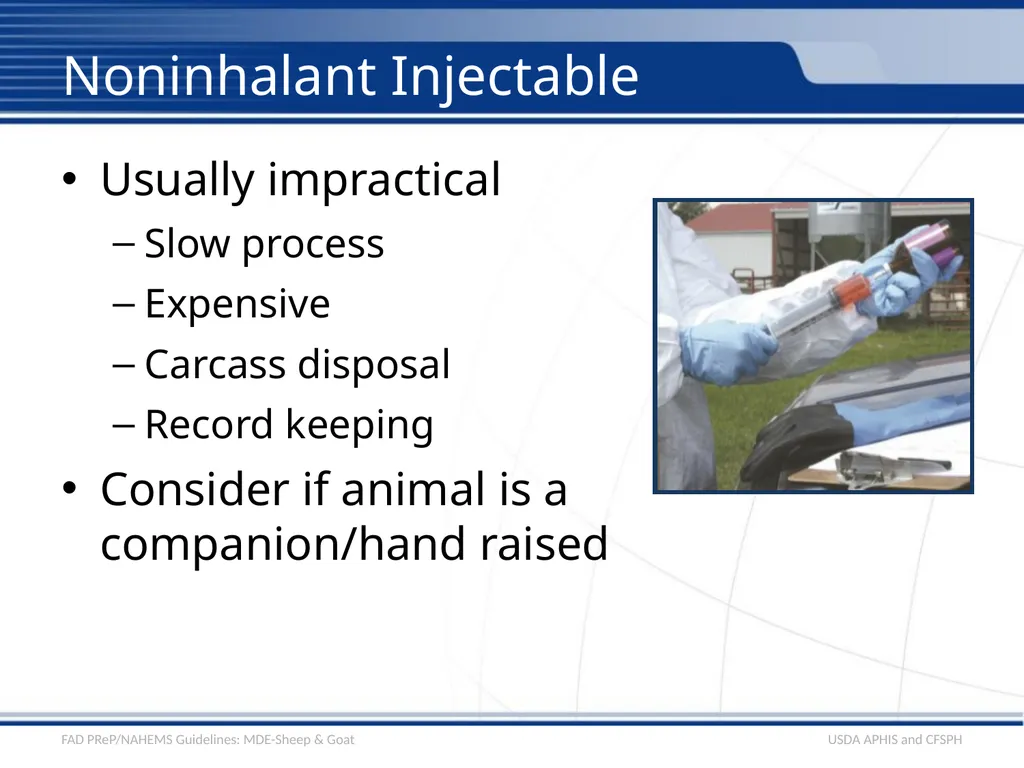 Mass Depopulation & Euthanasia Sheep & Goat - slide 6 of 15
