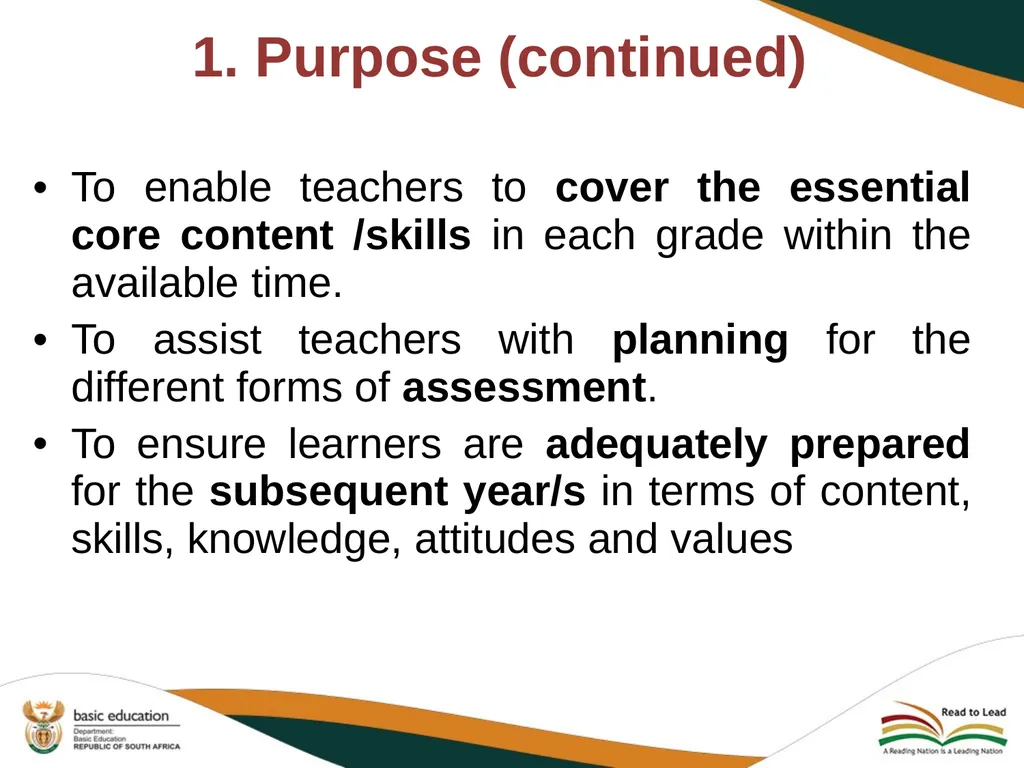 2020 REVISED CURRICULUM AND ASSESSMENT PLANS - slide 4 of 28
