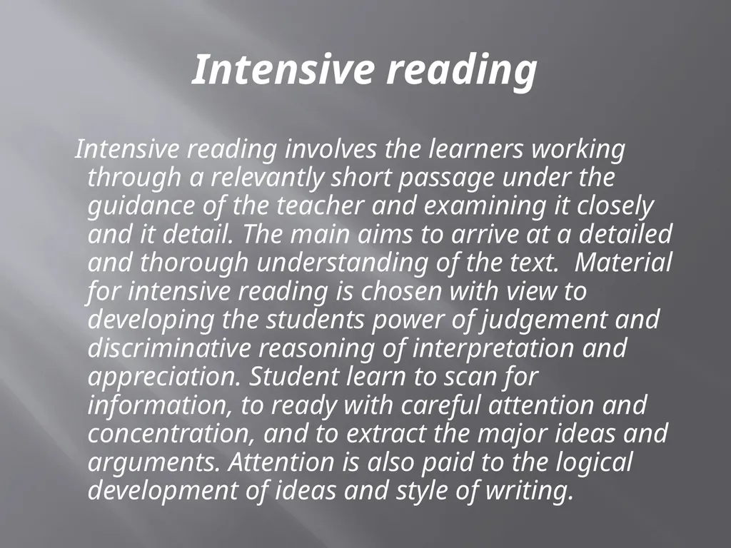 Intensive and extensive reading Paper—6-i Unit-ii - slide 2 of 15