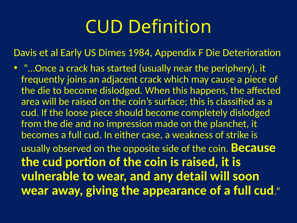 CUDS DEFINITIONS, THEIR USEFULNESS AND OTHER - slide 27 of 33