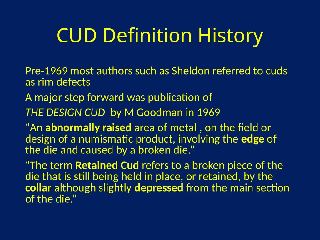 CUDS DEFINITIONS, THEIR USEFULNESS AND OTHER - slide 14 of 33
