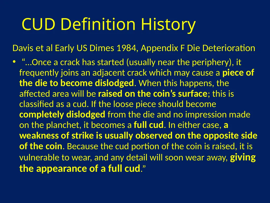 CUDS DEFINITIONS, THEIR USEFULNESS AND OTHER - slide 17 of 33
