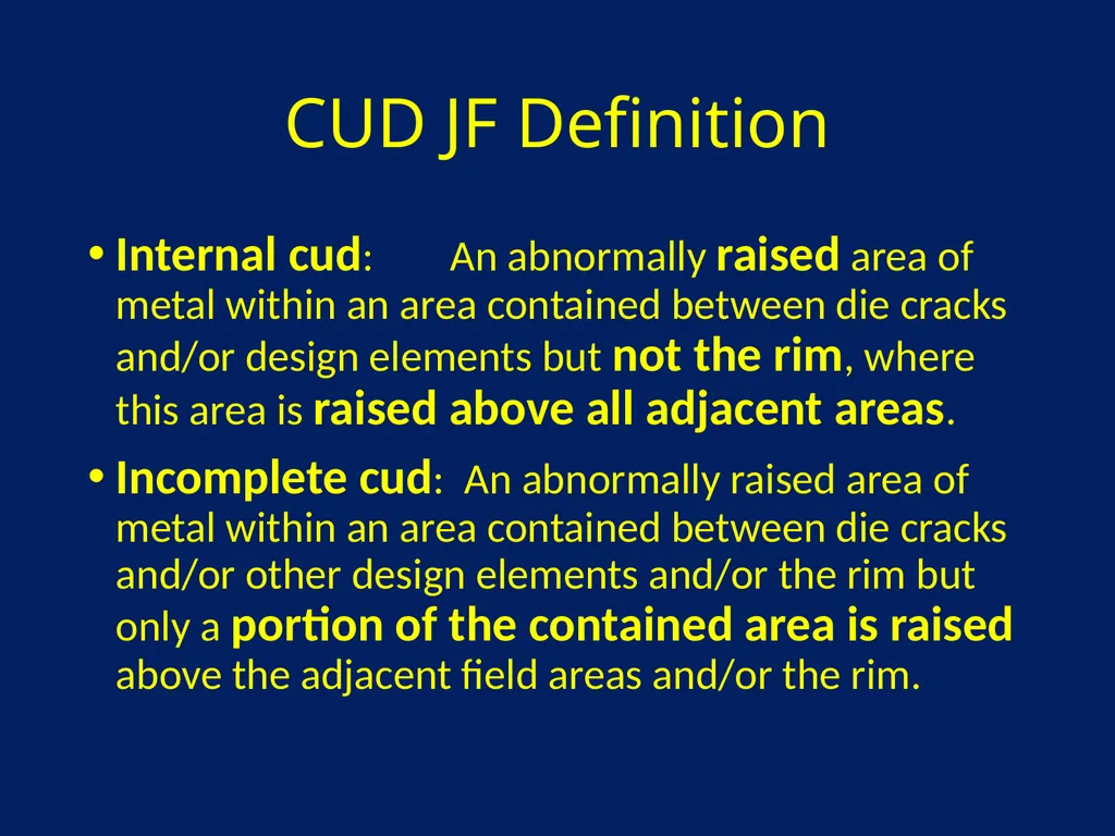CUDS DEFINITIONS, THEIR USEFULNESS AND OTHER - slide 24 of 33
