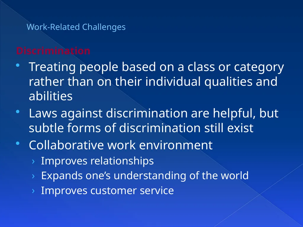Chapter 15Challenges in the Workplace OBJECTIVES - slide 13 of 43