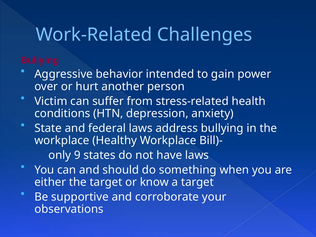 Chapter 15Challenges in the Workplace OBJECTIVES - slide 6 of 43