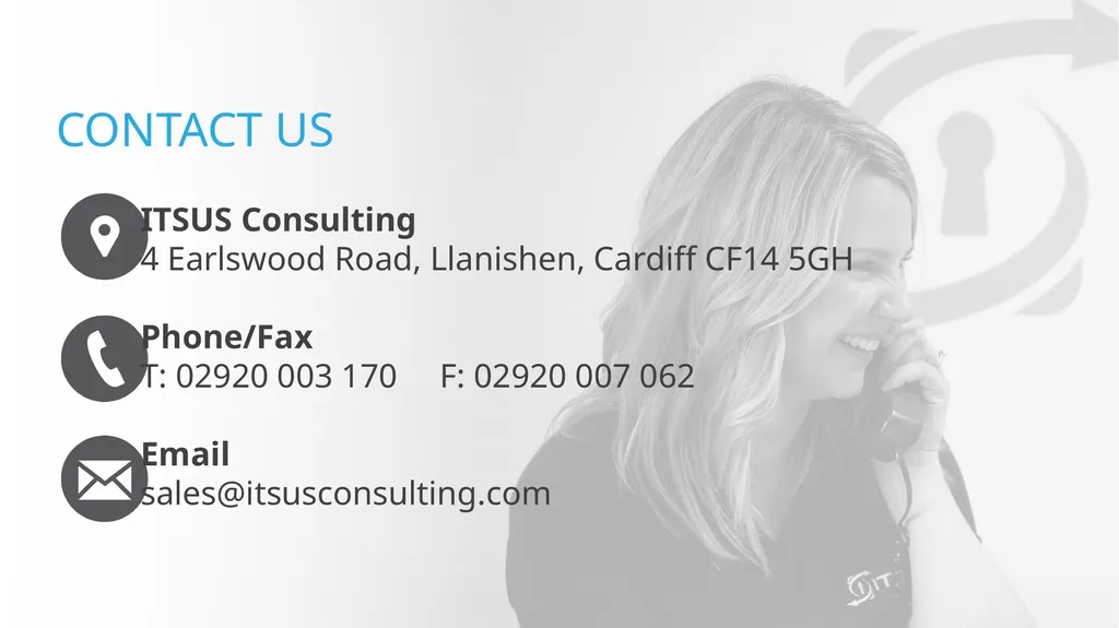 COPYRIGHT © 2014 ITSUS CONSULTING ITSUS Consulting - slide 23 of 23