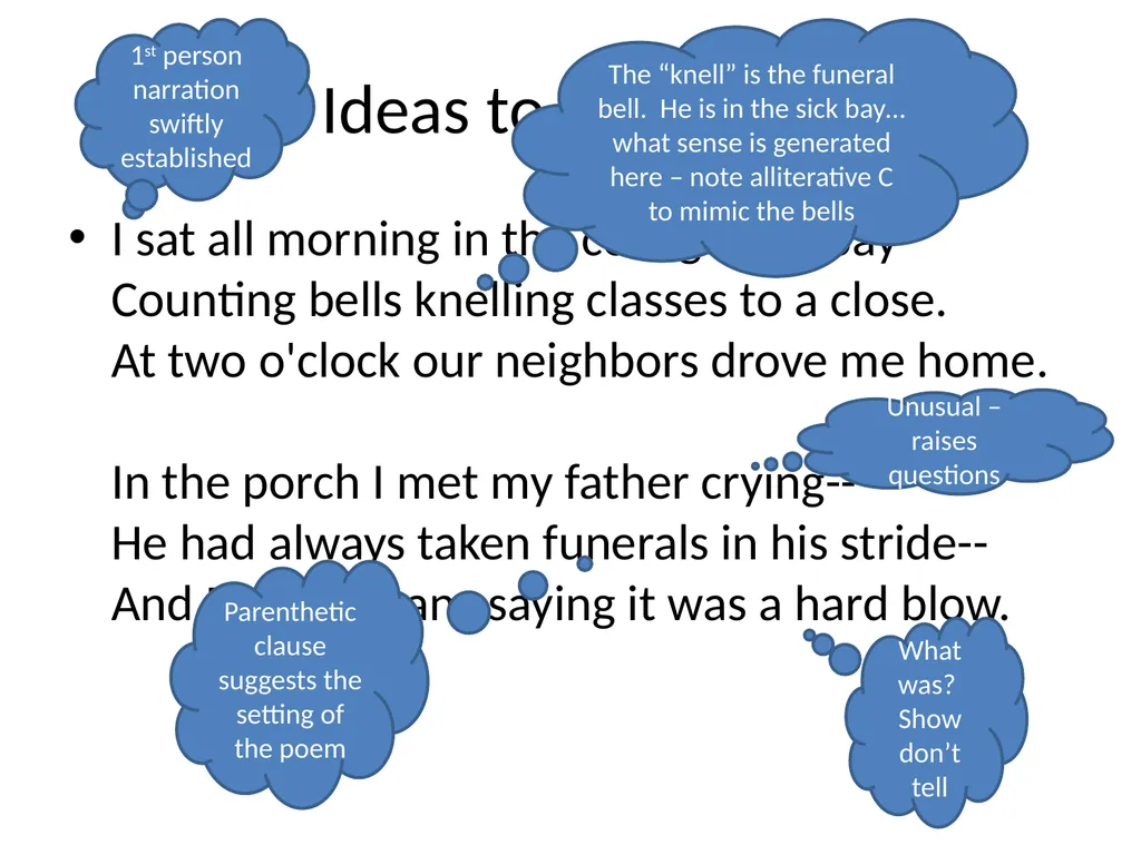 Unseen analysis: mid-term break Monday, 29 April - slide 3 of 7