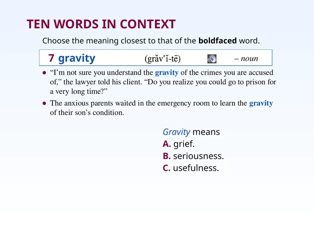 Unit Two: Chapter 9 • accolade • edifice • assuage - slide 14 of 21