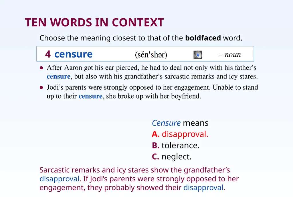 Unit Two: Chapter 9 • accolade • edifice • assuage - slide 9 of 21