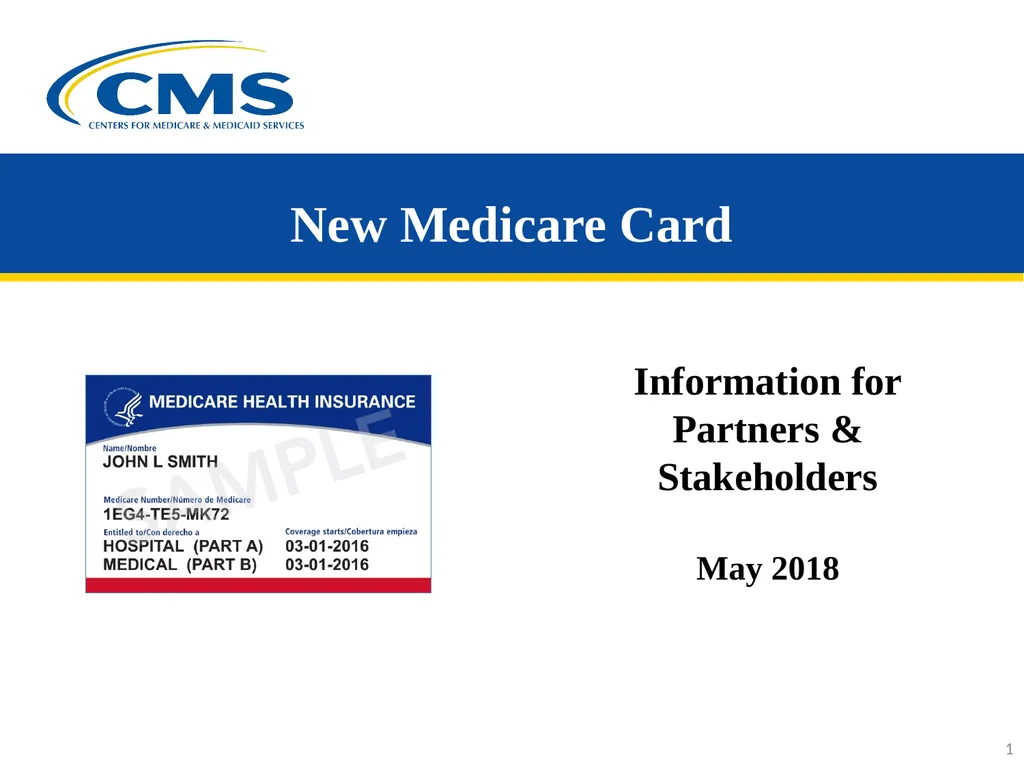 Information for Partners & Stakeholders May 2018 - slide 1 of 14