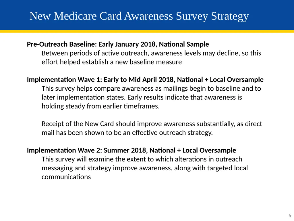 Information for Partners & Stakeholders May 2018 - slide 6 of 14