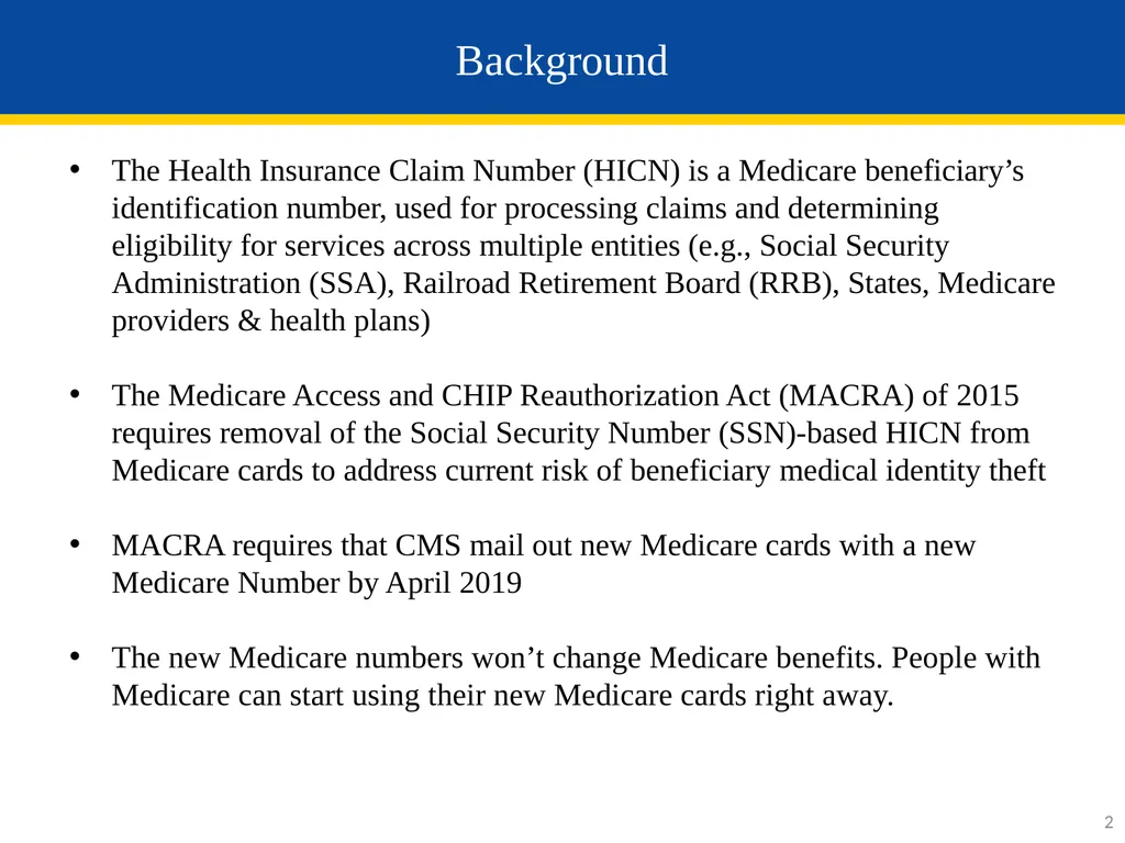 Information for Partners & Stakeholders May 2018 - slide 2 of 14