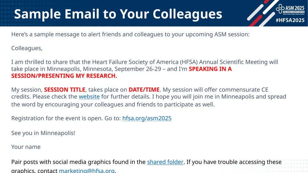 Promotional Toolkit Faculty & Abstract Presenters - slide 11 of 13