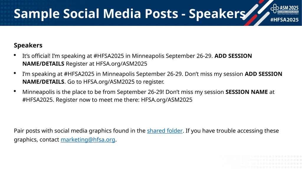 Promotional Toolkit Faculty & Abstract Presenters - slide 8 of 13
