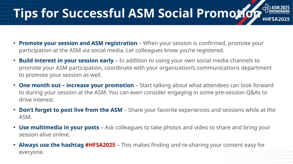 Promotional Toolkit Faculty & Abstract Presenters - slide 5 of 13