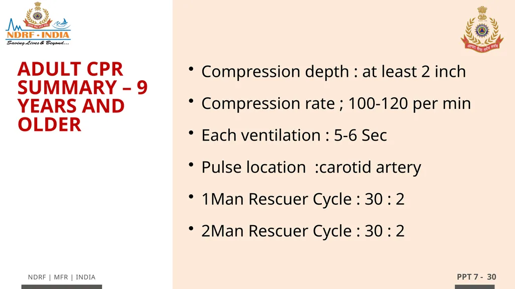 - 1 LESSON 7 Basic Life Support (BLS) and - slide 30 of 41