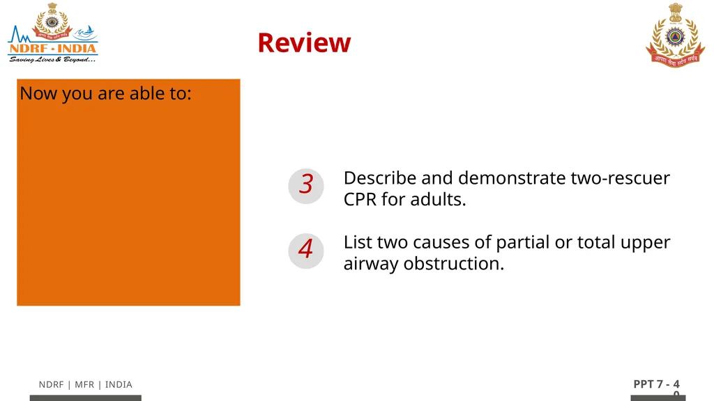 - 1 LESSON 7 Basic Life Support (BLS) and - slide 40 of 41