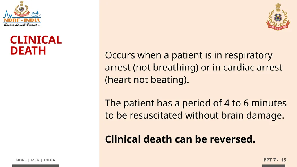 - 1 LESSON 7 Basic Life Support (BLS) and - slide 15 of 41