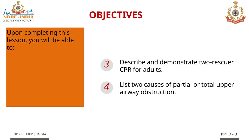 - 1 LESSON 7 Basic Life Support (BLS) and - slide 3 of 41