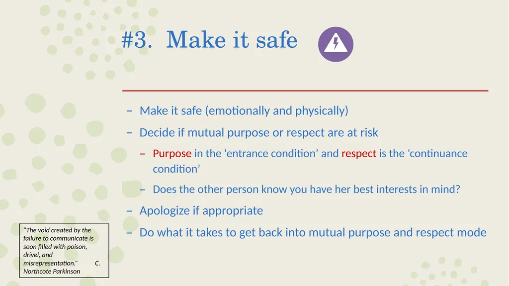 Crucial Conversations Presented by: Leah Braun - slide 14 of 24