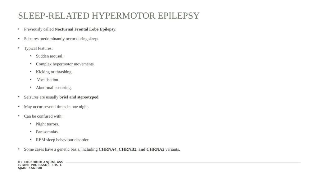 Seizures and Epilepsy Dr Khushboo Anjum Assistant - slide 28 of 31