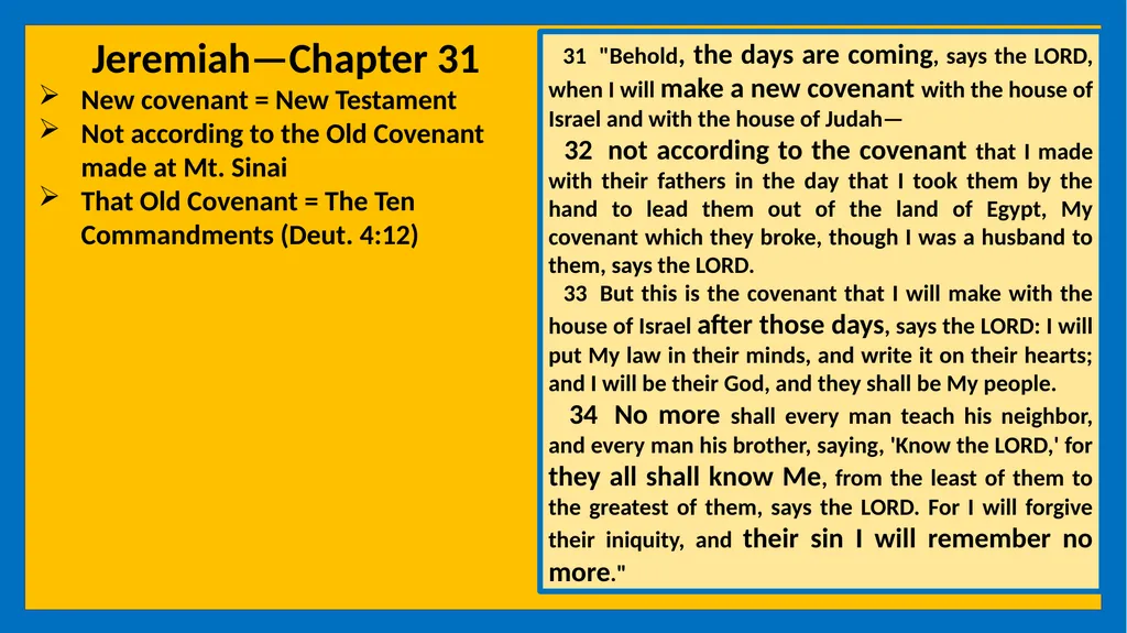 A STUDY OF JEREMIAH Class Five Vital Points - slide 15 of 21