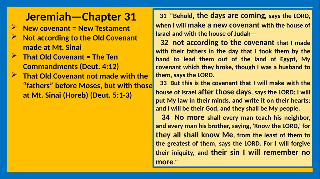 A STUDY OF JEREMIAH Class Five Vital Points - slide 16 of 21