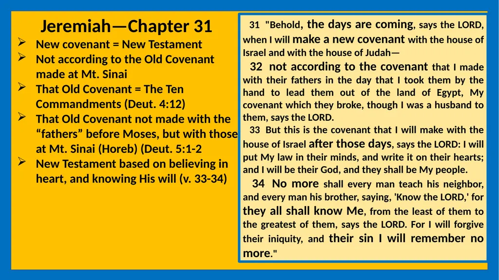 A STUDY OF JEREMIAH Class Five Vital Points - slide 17 of 21
