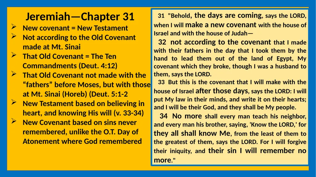 A STUDY OF JEREMIAH Class Five Vital Points - slide 18 of 21