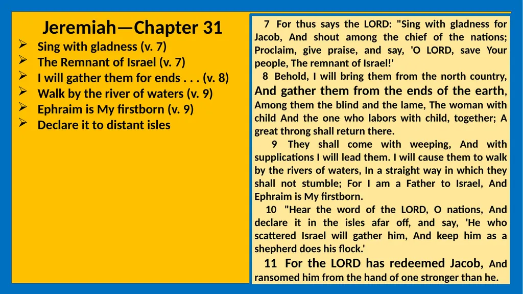 A STUDY OF JEREMIAH Class Five Vital Points - slide 4 of 21