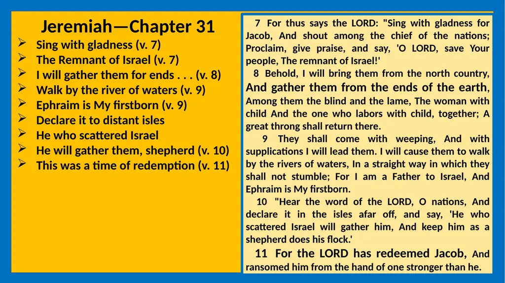 A STUDY OF JEREMIAH Class Five Vital Points - slide 5 of 21