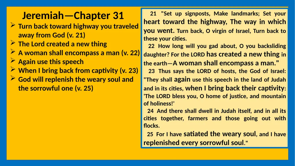 A STUDY OF JEREMIAH Class Five Vital Points - slide 11 of 21