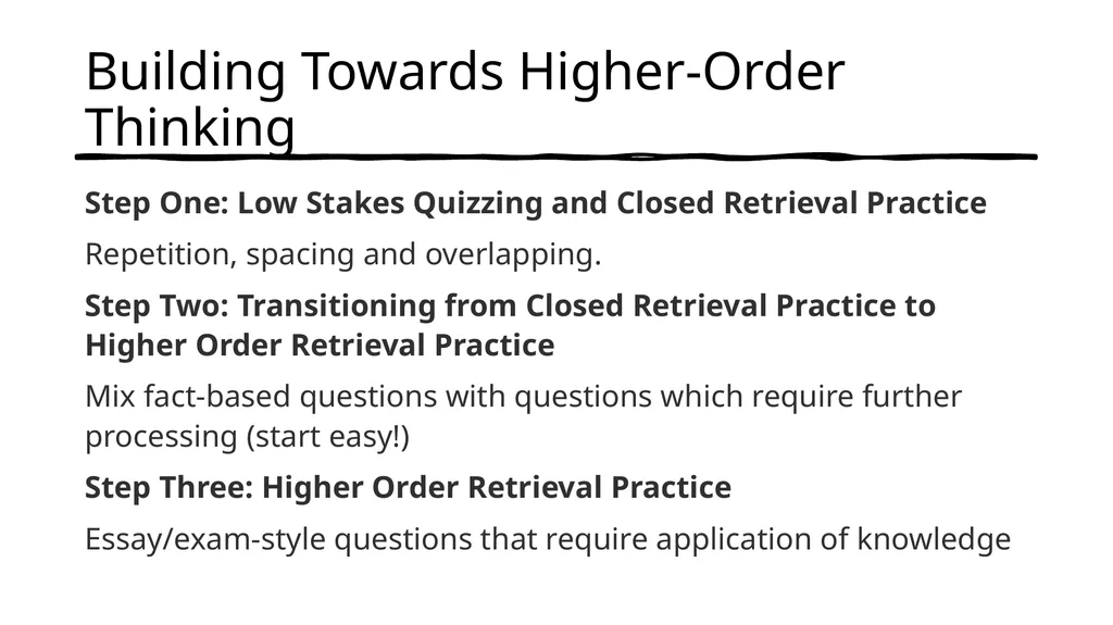 Retrieval Practice Aims: to explore effective - slide 4 of 17