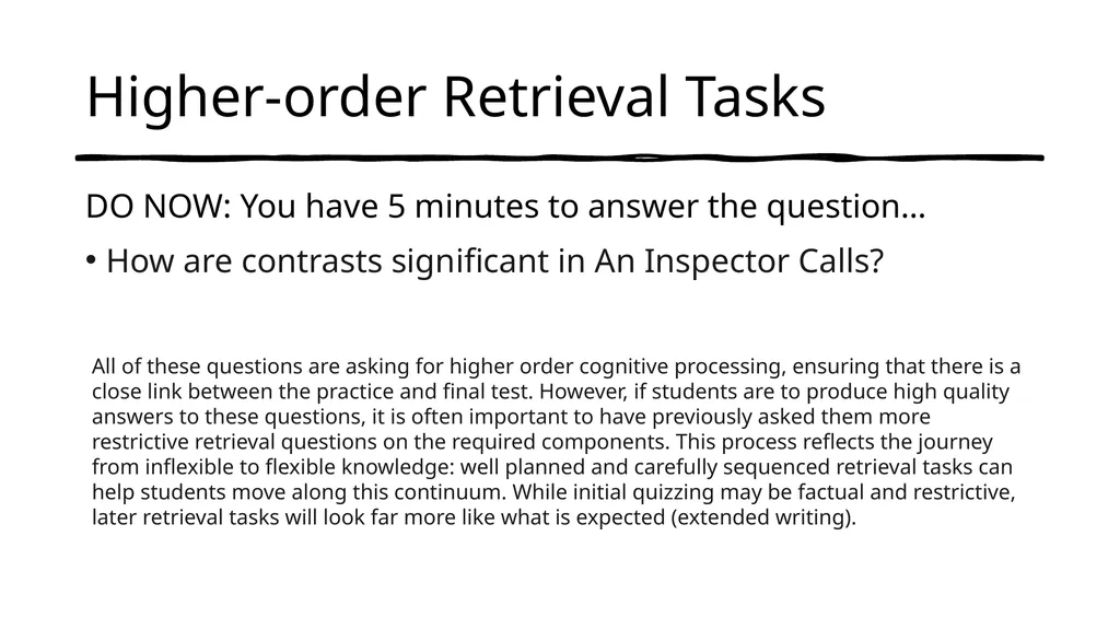 Retrieval Practice Aims: to explore effective - slide 15 of 17
