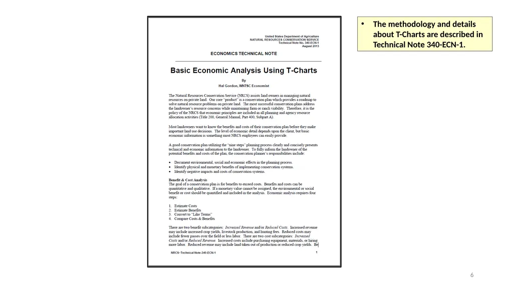 Conservation Practice Benefit-Cost Templates 1 - slide 6 of 13