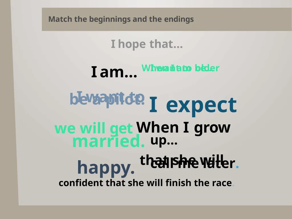 Talking about the future A1.1 Pre – Intermediate - slide 21 of 35