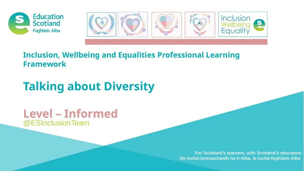 Inclusion, Wellbeing and Equalities Professional - slide 1 of 19