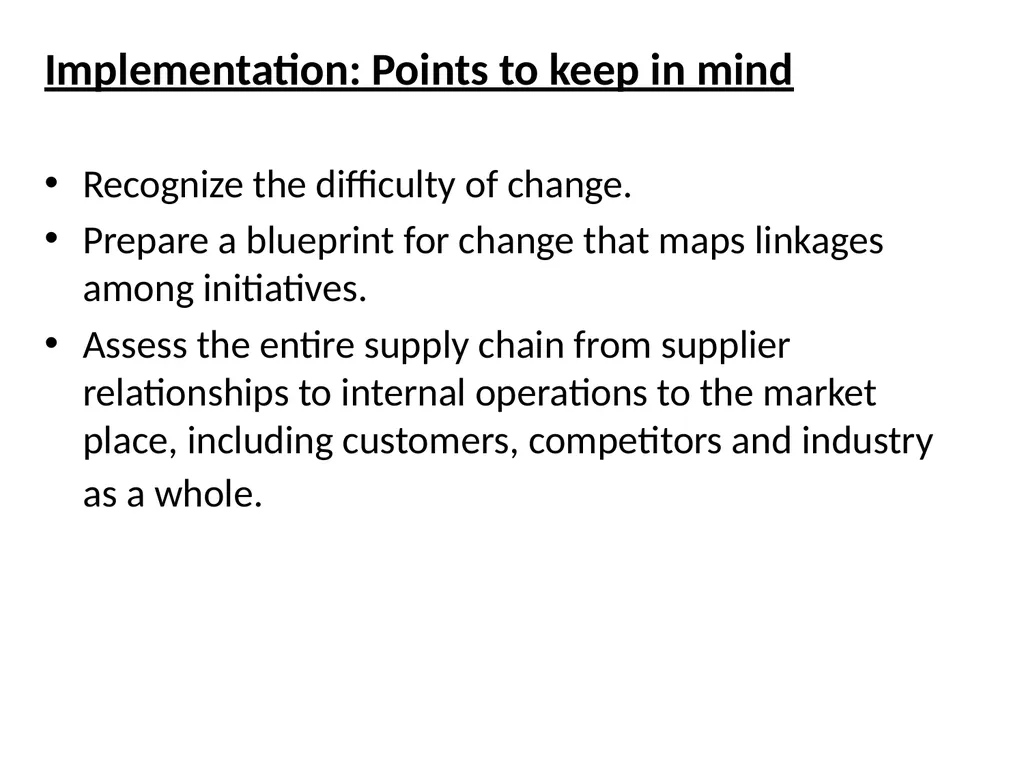 SUPPLY CHAIN MANAGEMENT Value Chain Supply side- - slide 29 of 52