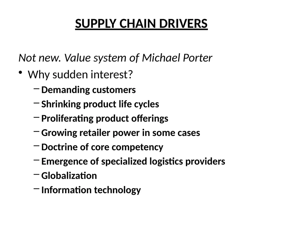 SUPPLY CHAIN MANAGEMENT Value Chain Supply side- - slide 11 of 52