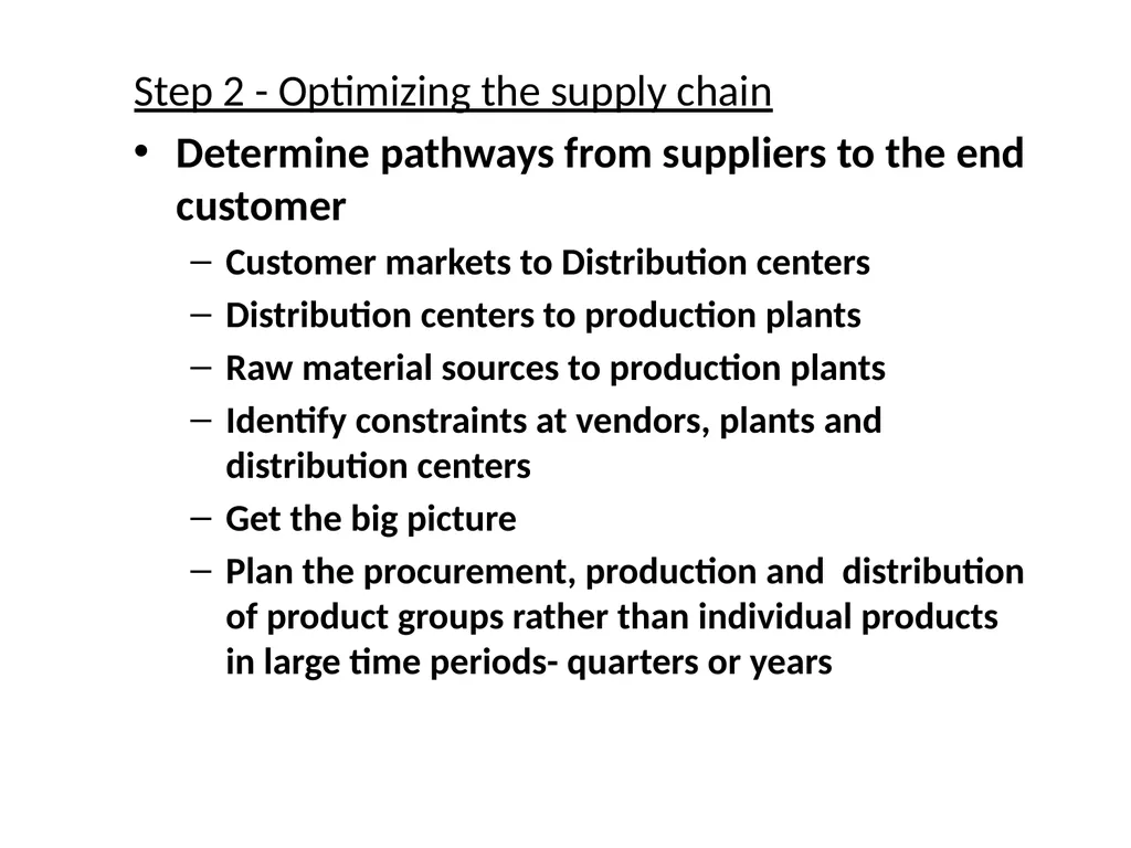 SUPPLY CHAIN MANAGEMENT Value Chain Supply side- - slide 19 of 52