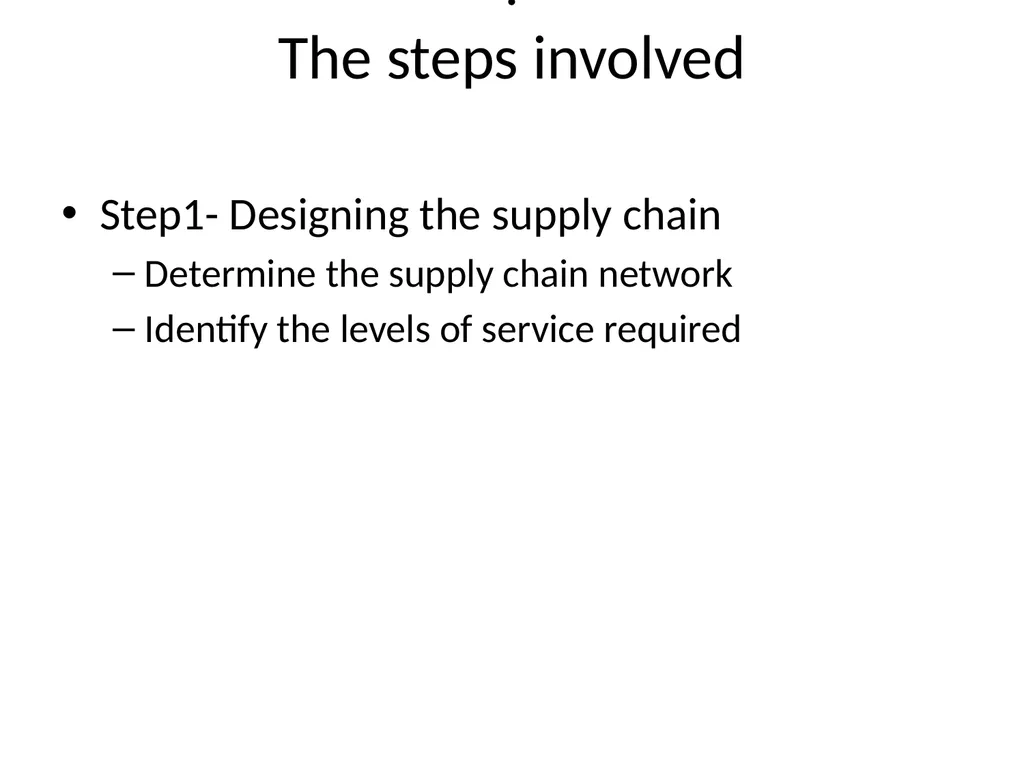 SUPPLY CHAIN MANAGEMENT Value Chain Supply side- - slide 18 of 52
