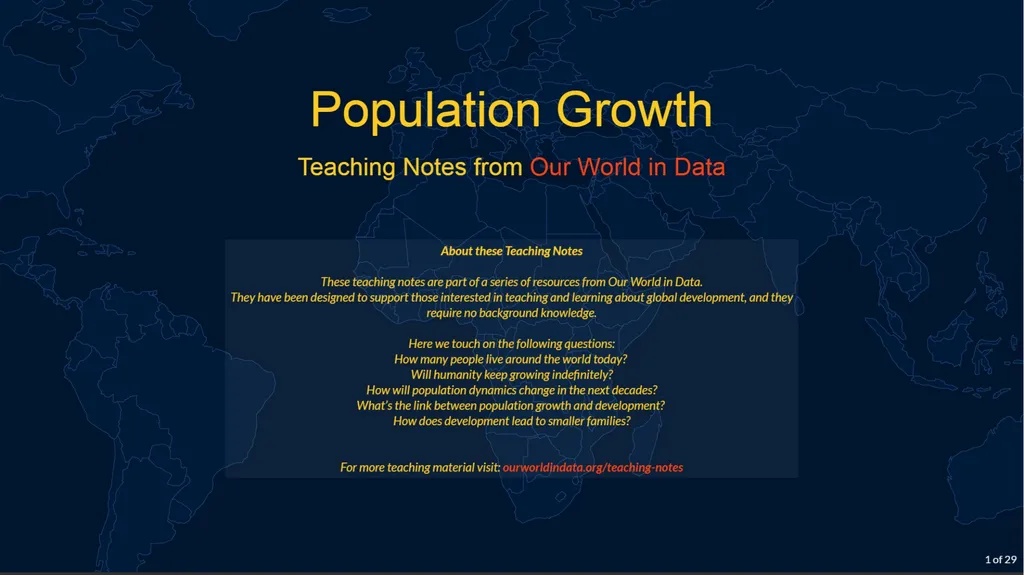 Outline How many people live around the world - slide 1 of 29